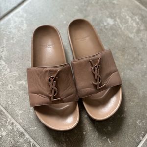 Saint Laurent leather slides